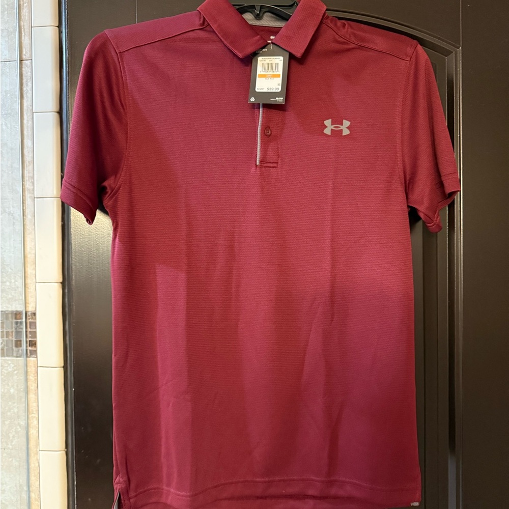 Under Armour Men's Burgundy Polo Shirt